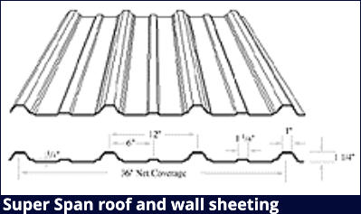 Super Span roof and wall sheeting  Super Span roof and wall sheeting